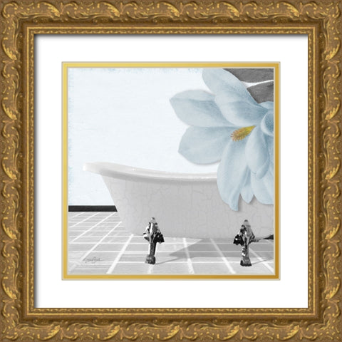 Powder Bath 1 Gold Ornate Wood Framed Art Print with Double Matting by Stimson, Diane