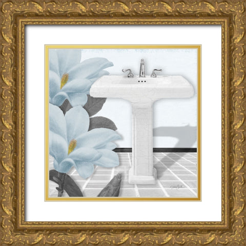 Powder Sink 1 Gold Ornate Wood Framed Art Print with Double Matting by Stimson, Diane