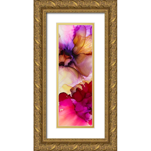 Vibrant Pink Florals 1 Gold Ornate Wood Framed Art Print with Double Matting by Debs, Emma Catherine