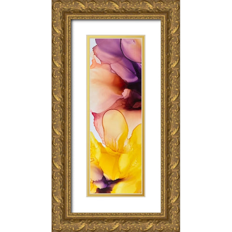 Vibrant Pink Florals 3 Gold Ornate Wood Framed Art Print with Double Matting by Debs, Emma Catherine