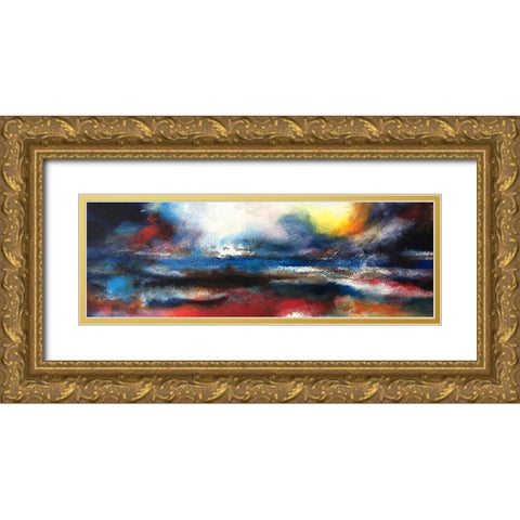 Abstract Wonderland Gold Ornate Wood Framed Art Print with Double Matting by Debs, Emma Catherine