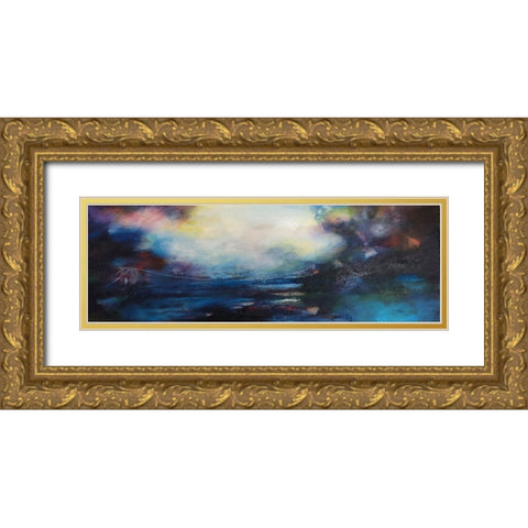 _Crossing Blue Bridge Gold Ornate Wood Framed Art Print with Double Matting by Debs, Emma Catherine
