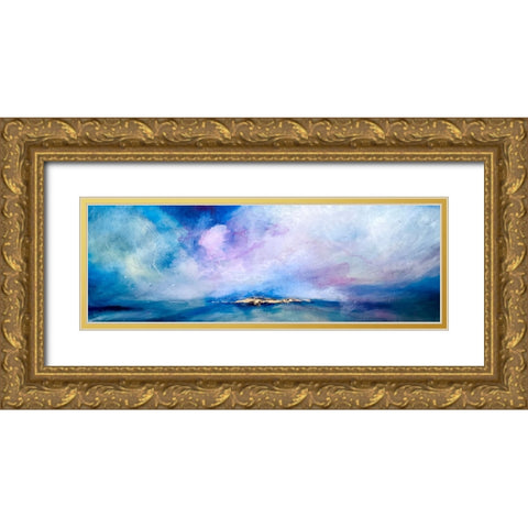 Bright Seascape Lumiere Gold Ornate Wood Framed Art Print with Double Matting by Debs, Emma Catherine