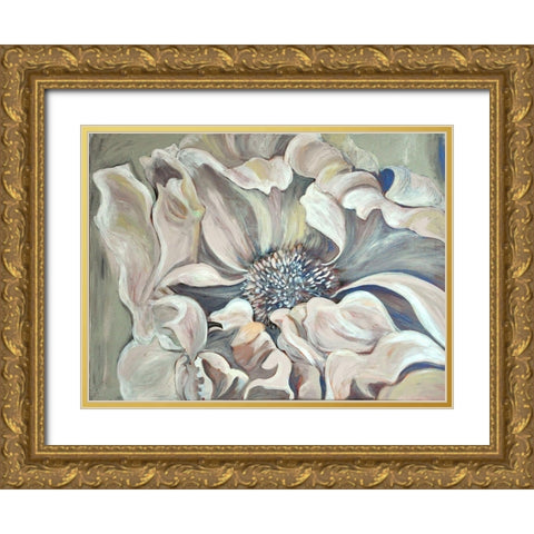 Pale Flower Gold Ornate Wood Framed Art Print with Double Matting by Debs, Emma Catherine