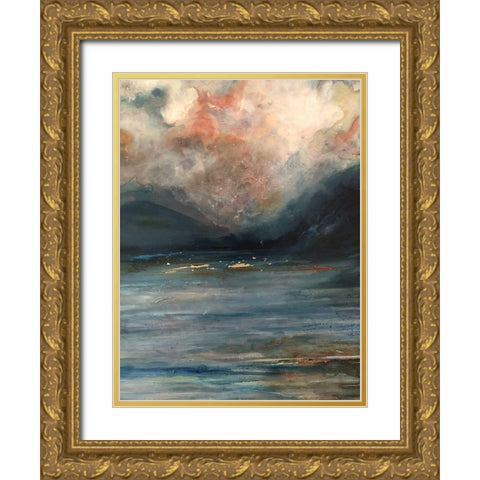 Tryptich 2 Gold Ornate Wood Framed Art Print with Double Matting by Debs, Emma Catherine