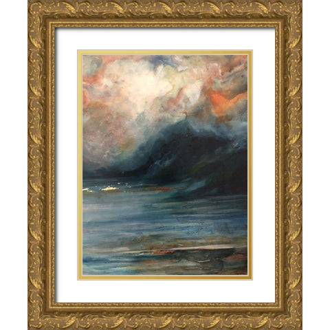 Tryptych 3 Gold Ornate Wood Framed Art Print with Double Matting by Debs, Emma Catherine