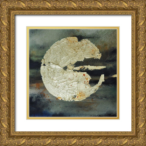 Cracked Circle Gold Ornate Wood Framed Art Print with Double Matting by Debs, Emma Catherine