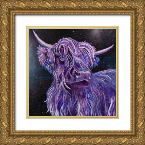 Purple Highland Gold Ornate Wood Framed Art Print with Double Matting by Debs, Emma Catherine