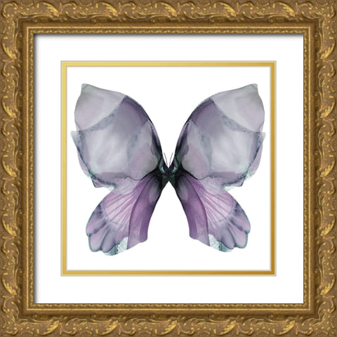 Floral Butterfly 3 Gold Ornate Wood Framed Art Print with Double Matting by Debs, Emma Catherine