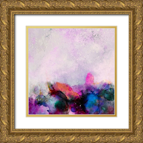 Pink Seas Gold Ornate Wood Framed Art Print with Double Matting by Debs, Emma Catherine