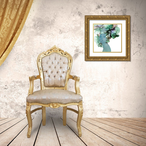Flower Girl Gold Ornate Wood Framed Art Print with Double Matting by Debs, Emma Catherine