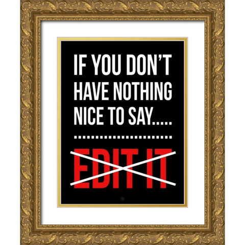 Edit It A Gold Ornate Wood Framed Art Print with Double Matting by Rodriquez Jr, Enrique