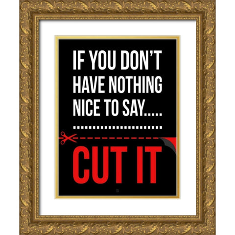 Cut It Gold Ornate Wood Framed Art Print with Double Matting by Rodriquez Jr, Enrique