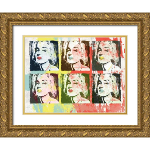 Monroe Painted A2 Gold Ornate Wood Framed Art Print with Double Matting by Rodriquez Jr, Enrique
