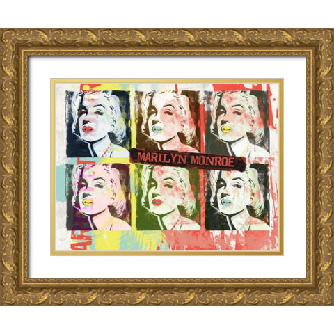 Monroe Painted A Gold Ornate Wood Framed Art Print with Double Matting by Rodriquez Jr, Enrique