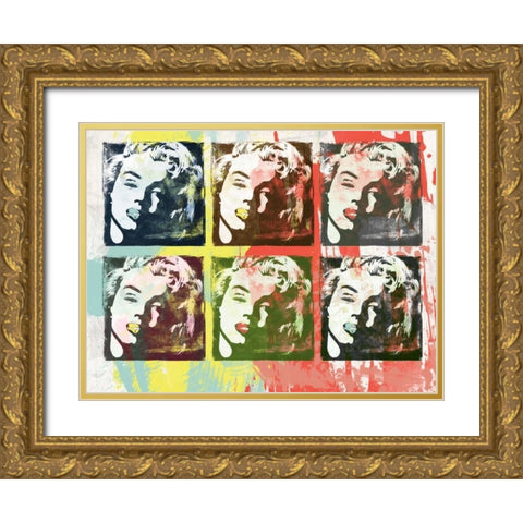 Monroe Painted B2 Gold Ornate Wood Framed Art Print with Double Matting by Rodriquez Jr, Enrique