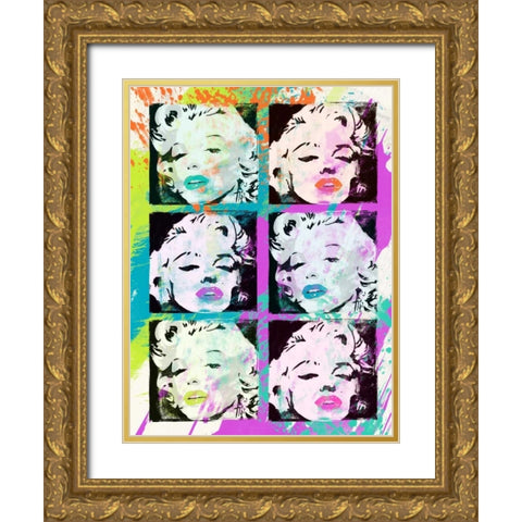 Monroe Painted E Gold Ornate Wood Framed Art Print with Double Matting by Rodriquez Jr, Enrique