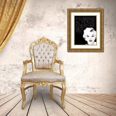 Monroe 2 Gold Ornate Wood Framed Art Print with Double Matting by Rodriquez Jr, Enrique