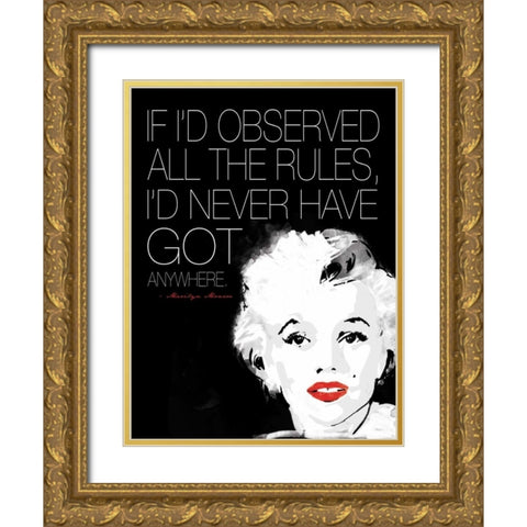 Monroe 2 Gold Ornate Wood Framed Art Print with Double Matting by Rodriquez Jr, Enrique