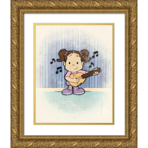Niara 2 Gold Ornate Wood Framed Art Print with Double Matting by Rodriquez Jr, Enrique