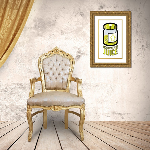 Motivation Juice Gold Ornate Wood Framed Art Print with Double Matting by Rodriquez Jr, Enrique