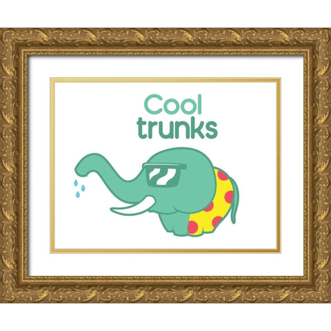 Cool Trunks Gold Ornate Wood Framed Art Print with Double Matting by Rodriquez Jr, Enrique