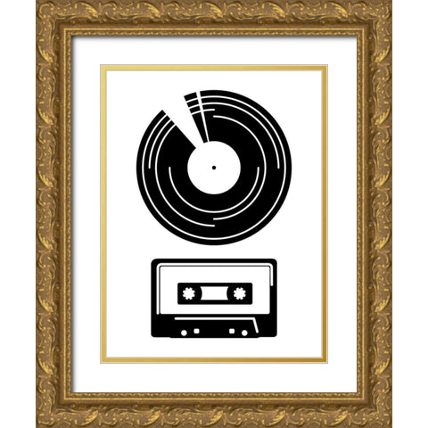 Music Entertainment Gold Ornate Wood Framed Art Print with Double Matting by Rodriguez, Enrique