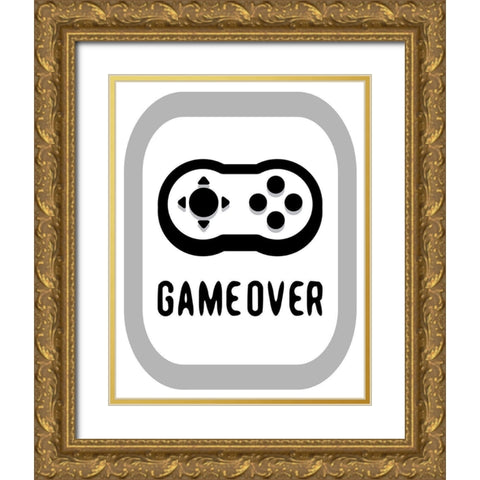 Game Over 2 Gold Ornate Wood Framed Art Print with Double Matting by Rodriquez Jr, Enrique