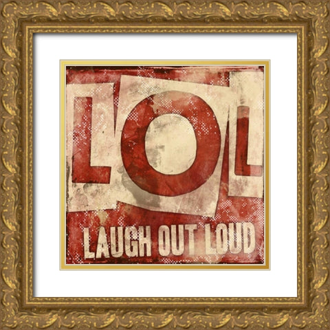 LOL Gold Ornate Wood Framed Art Print with Double Matting by Rodriquez Jr, Enrique