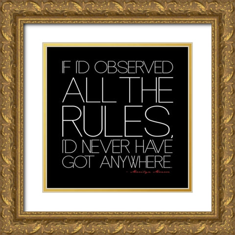 Quotes By A Legend Gold Ornate Wood Framed Art Print with Double Matting by Rodriquez Jr, Enrique