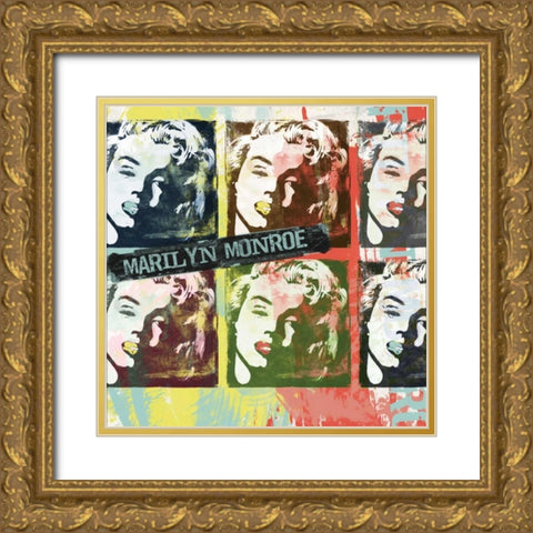 Monroe Figures 2 Gold Ornate Wood Framed Art Print with Double Matting by Rodriquez Jr, Enrique
