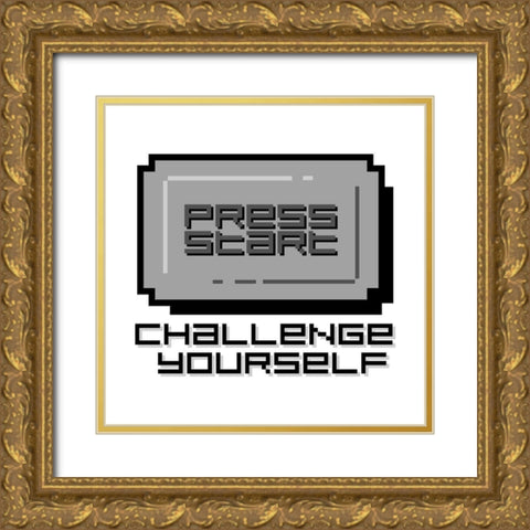 Challenge Yourself Gold Ornate Wood Framed Art Print with Double Matting by Rodriquez Jr, Enrique