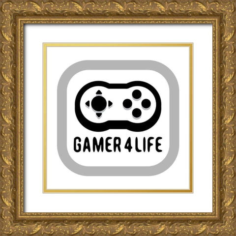 Gamer Life Gold Ornate Wood Framed Art Print with Double Matting by Rodriquez Jr, Enrique