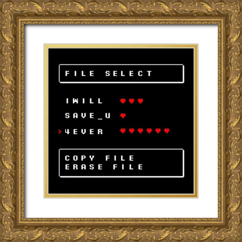 I Will Save U Gold Ornate Wood Framed Art Print with Double Matting by Rodriquez Jr, Enrique