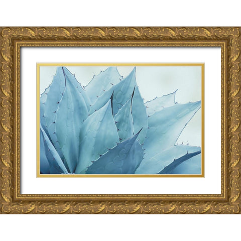 Green Crush V Gold Ornate Wood Framed Art Print with Double Matting by Urquhart, Elizabeth