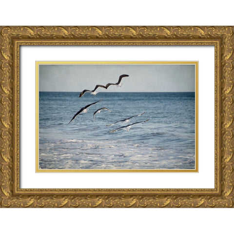 Soar III Gold Ornate Wood Framed Art Print with Double Matting by Urquhart, Elizabeth