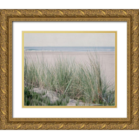 Steps To The Beach IV Gold Ornate Wood Framed Art Print with Double Matting by Urquhart, Elizabeth