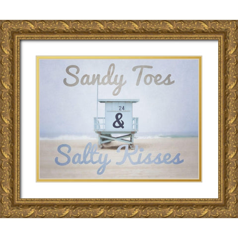 Sandy Toes 1 Gold Ornate Wood Framed Art Print with Double Matting by Urquhart, Elizabeth
