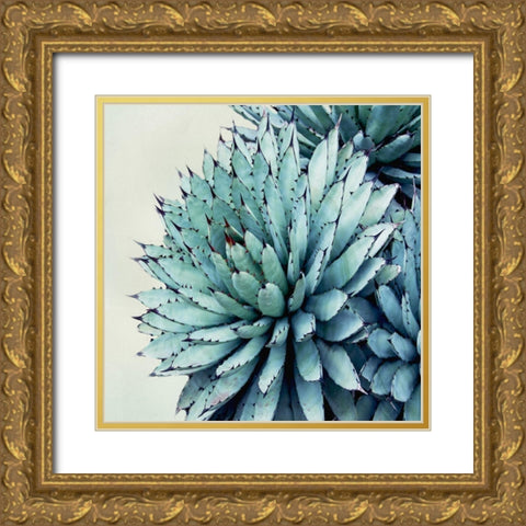 Green Crush IX Gold Ornate Wood Framed Art Print with Double Matting by Urquhart, Elizabeth