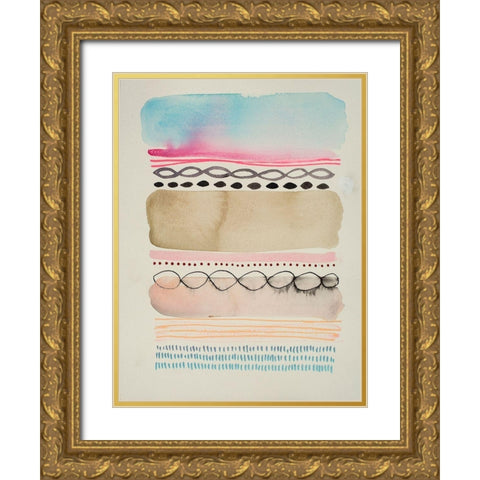 Boundary 2 Gold Ornate Wood Framed Art Print with Double Matting by Evans-Sills, Faith