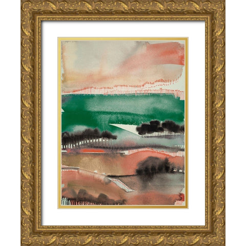 Sunrise Valley 2 Gold Ornate Wood Framed Art Print with Double Matting by Evans-Sills, Faith