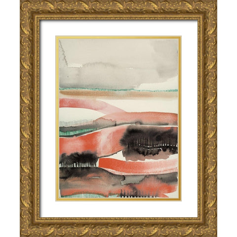 Sunset Ridge 2 Gold Ornate Wood Framed Art Print with Double Matting by Evans-Sills, Faith