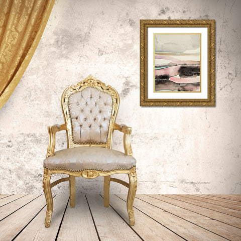 Sunset Ridge Gold Ornate Wood Framed Art Print with Double Matting by Evans-Sills, Faith