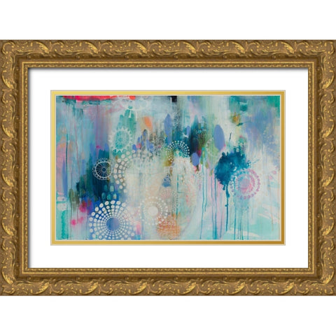 Spring Fling Gold Ornate Wood Framed Art Print with Double Matting by Evans-Sills, Faith