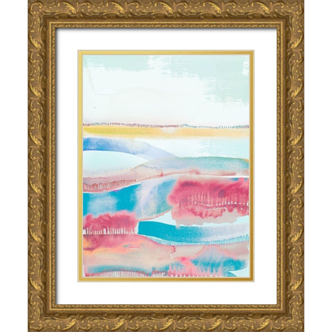 Spring Ridge 1 Gold Ornate Wood Framed Art Print with Double Matting by Evans-Sills, Faith