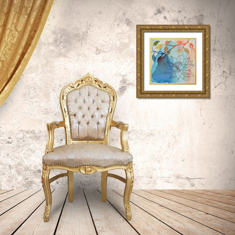 Calm Lotus 1 Gold Ornate Wood Framed Art Print with Double Matting by Evans-Sills, Faith