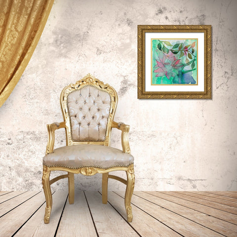 Cool Bloom 2 Gold Ornate Wood Framed Art Print with Double Matting by Evans-Sills, Faith