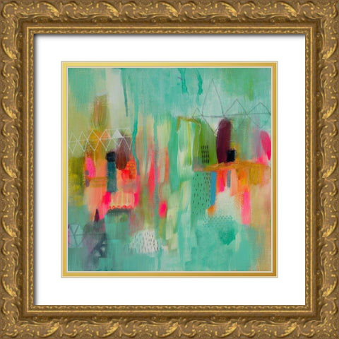 Xploding Spring 1 Gold Ornate Wood Framed Art Print with Double Matting by Evans-Sills, Faith