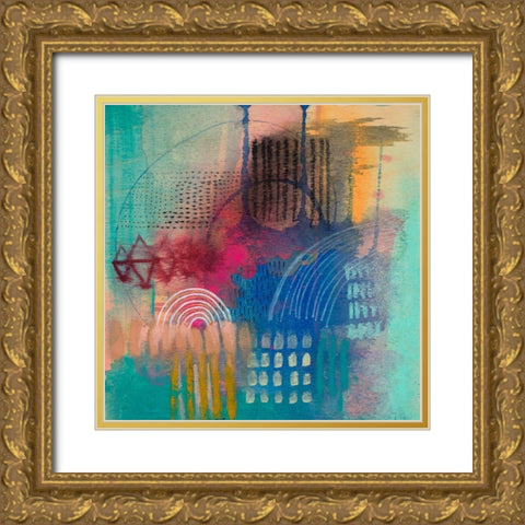 Give It Up Gold Ornate Wood Framed Art Print with Double Matting by Evans-Sills, Faith