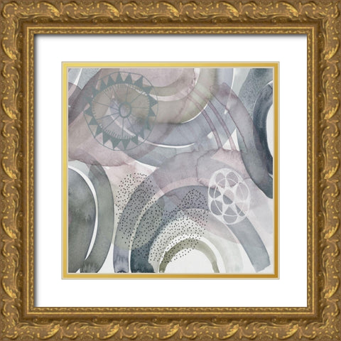 Joyful Rings 2 Gold Ornate Wood Framed Art Print with Double Matting by Evans-Sills, Faith